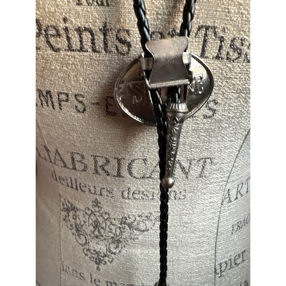 Gothic Western Eye Bolo Tie w/ Turquoise Stone – Cowboycore Cowboy Y2K - Picture 4 of 5